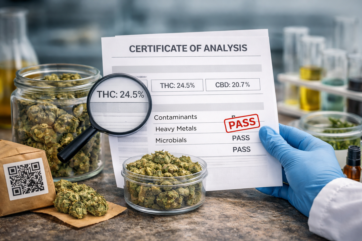 Cannabis testing in a laboratory setting