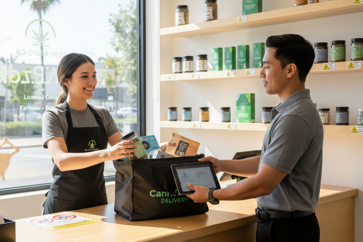 How licensed weed delivery works in Orange County, CA.