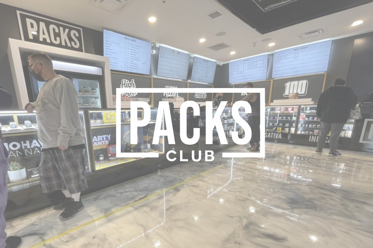 Inside Packs Club weed dispensary.